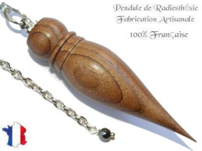 Pendule Goutte en Bois de Noyer Pièce Unique N°GOUNOY-6