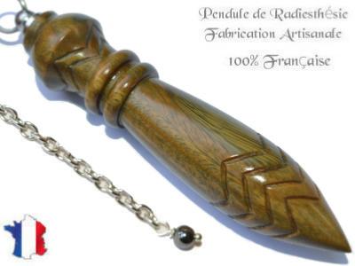 Pendule Egyptien Thot en Bois de Palo Santo Gravé Pièce Unique N°THOTPALO-31