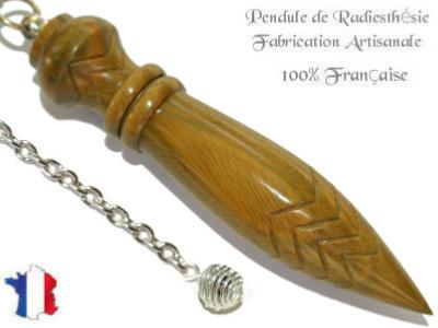 Pendule Egyptien Thot Plombé en Bois de Palo Santo Gravé Pièce Unique N°THOPALPL-41