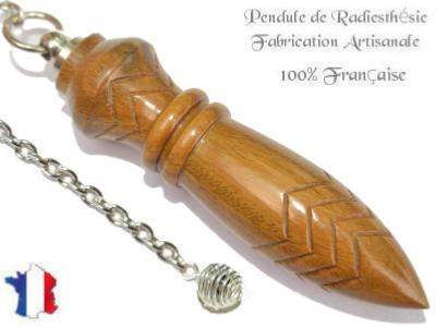 Pendule Egyptien Thot Plombé en Bois de Palo Santo Gravé Pièce Unique N°THOPALPLPT-45