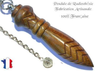 Pendule Egyptien Thot Plombé en Bois de Palo Santo Gravé Pièce Unique N°THOPALPLPT-49