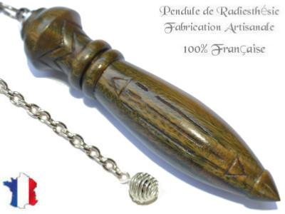 Pendule Atlante Plombé en Bois de Palo Santo Pièce Unique N°ATLAEBPLTH-16