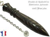 Pendule de Thot Plombé en Bois d'Ebène du Gabon Pièce Unique N°THOEBPL-94