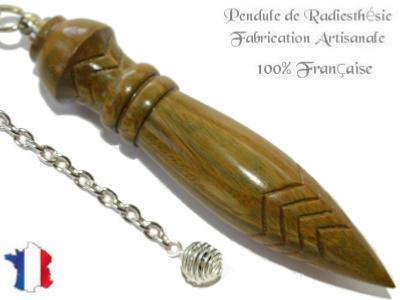 Pendule Egyptien Thot Plombé en Bois de Palo Santo Gravé Pièce Unique N°THOPALPL-42