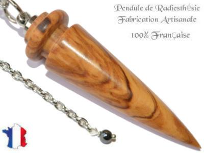 Pendule Triak en Bois d'Olivier Pièce Unique N°TRIOL-13