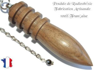 Pendule Divinatoire Djed en Bois de Noyer Pièce Unique N°DJNOY-6