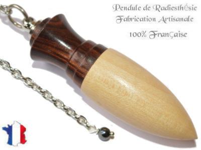 Pendule Amon Création en Bois de Violette et Bois d'érable Pièce Unique N°AMVIOERA-3