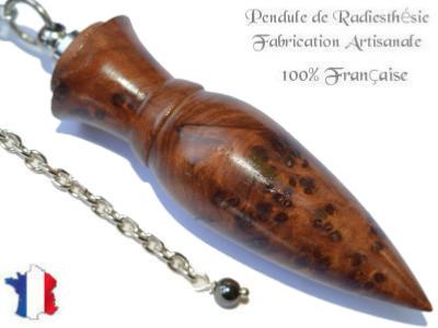 Pendule Amon Création en Bois de Loupe de Thuya Pièce Unique N°AMTHU-18