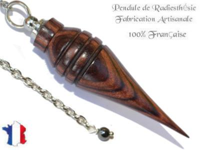 Pendule Goutte en Bois de Violette Pièce Unique N°GOUVIO-3