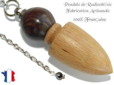 Pendule Celte Création en Bois de Violette et Bois de Hêtre Piéce unique N°CELVIHT-4